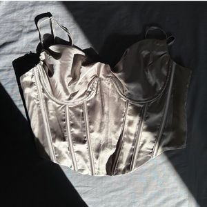 Silver corset top